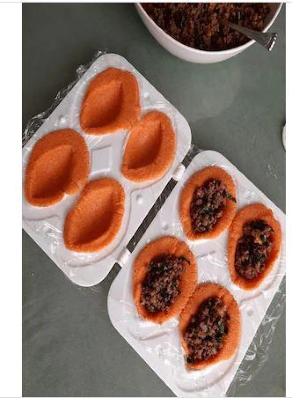 Pratik 4lü İçli Köfte Yapma Aparatı İçli Köfte Kalıbı Kaliteli Köfte - 4