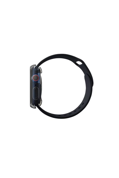 Apple Watch 46mm Uyumlu Grade Hybrid Serisi Şeffaf Kılıf Kasa Ve Ekran Koruyucu 360 Tam Koruma Kapak  Smoke - 3
