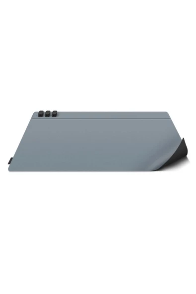 Masaüstü Düzenleyici Mat Hagen Serisi Vegan Deri Manyetik Kablo Düzenleyici Çift Renk Mouse Pad  Blue Black