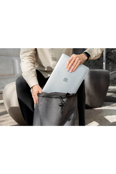 Apple Macbook Air 13.6 Inç M2-M3-M4 A2681 A3113 A3240 Uyumlu Kılıf Claro Mat Koruyucu Kapak  Grey - 4