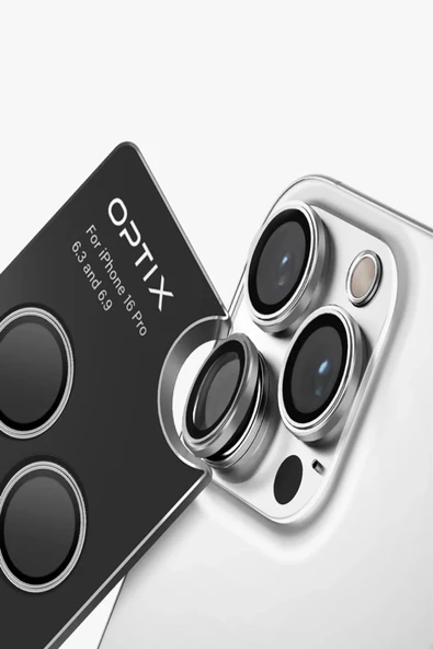 İphone 16 / Iphone 16 Plus Lens Koruyucu AluGuard Serisi Cam Alüminyum Çerçeve  Pink - 5