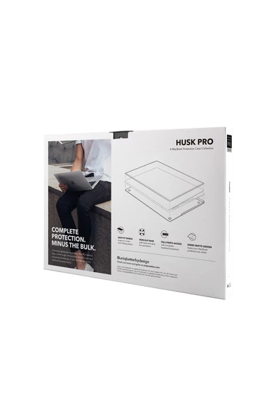 Apple Macbook Air 13.3 Inç 2337 Uyumlu Kılıf Husk Claro Serisi Mat Koruyucu Kapak  Grey - 5