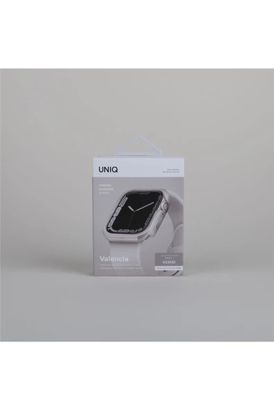Apple Watch 45mm Kasa Koruyucu Metalik Görünüm Valencia Serisi Camlı Kasa  Starlight - 6