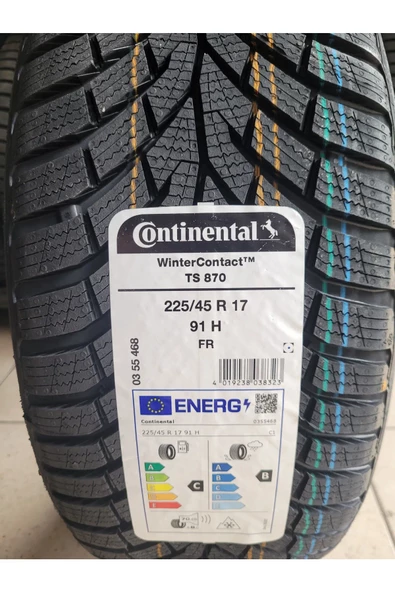 Continental 225/45R17 91H WinterContact TS 870 Kış Lastiği 2024 Üretim