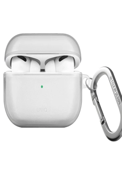 Airpods 4 (4.NESİL) Uyumlu Kılıf Glase Serisi Cristal Net Görünüm Kablosuz Şarj Destekli Kancalı  Crystal Clear