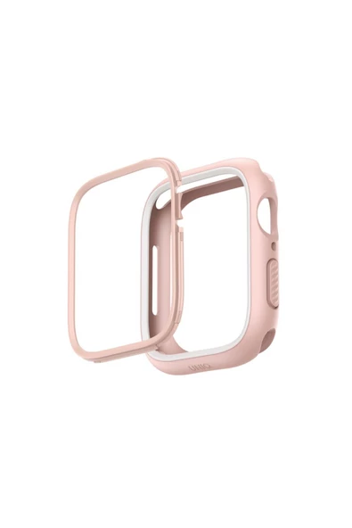 Apple Watch 41mm Kasa Koruyucu Moduo Serisi Değiştirilebilir 2'li Çerçeve  Pink