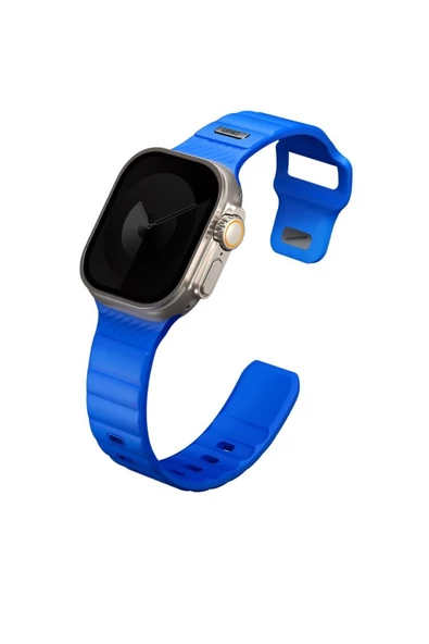 Apple Watch 49mm Ultra 2/1 - 46mm Seri 10-45mm Seri 9/8/7 44mm Seri SE2/SE/6/5/4 Extrem Spor Kayışı  Mavi