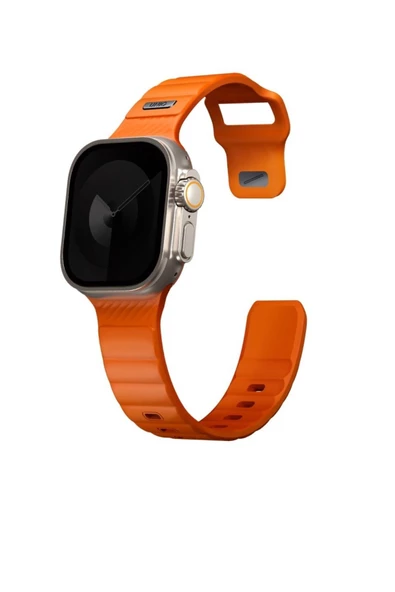 Apple Watch 49mm Ultra 2/1 - 46mm Seri 10-45mm Seri 9/8/7 44mm Seri SE2/SE/6/5/4 Extrem Spor Kayışı  Turuncu - 2