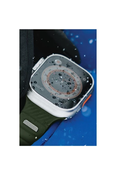 Apple Watch 49mm Ultra 2/1 - 46mm Seri 10-45mm Seri 9/8/7 44mm Seri SE2/SE/6/5/4 Extrem Spor Kayışı  Haki - 3