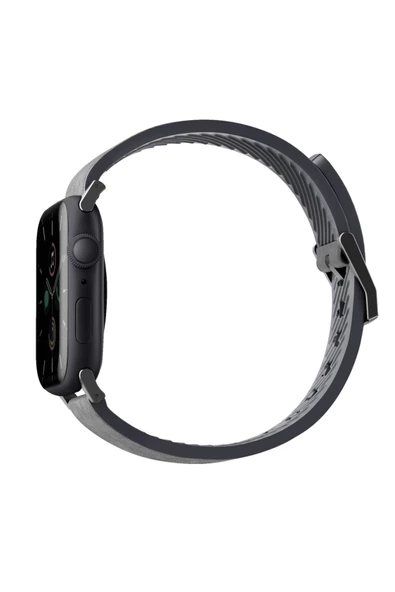 Apple Watch 49mm Ultra 2/1 - 46mm Seri 10 - 45mm Seri 9/8/7 - 44mm Seri SE2/SE/6/5/4 Deri Kordon  Grey - 2
