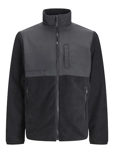 Jack Jones Erkek Hafif Outdoor Mont Yüksek Yaka Siyah Mont 12235864S - 8