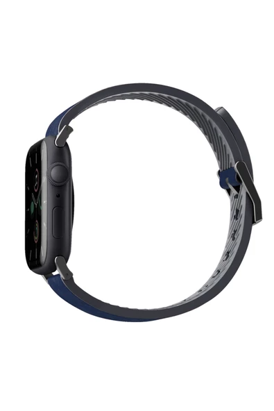 Apple Watch 49mm Ultra 2/1 - 46mm Seri 10 - 45mm Seri 9/8/7 - 44mm Seri SE2/SE/6/5/4 Deri Kordon  Blue - 2