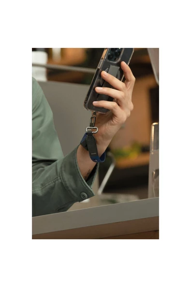 Telefon Boyun Askısı Ve Bilekliği Vista Serisi Lanyard & Hand Strap  Midnight Black - 6