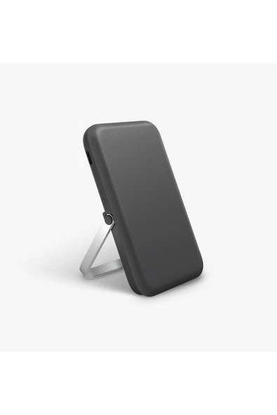 Powerbank 5000 mAh Standlı 15w Hızlı Şarj PocketSlim™ Magsafe Özellikli Hoveo Serisi (MagClick™)  Grey - 3