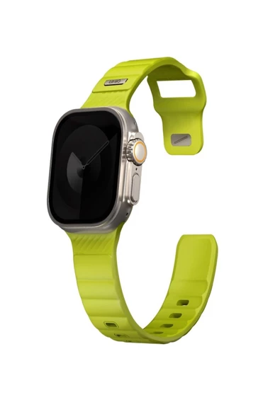 Apple Watch 49mm Ultra 2/1 - 46mm Seri 10-45mm Seri 9/8/7 44mm Seri SE2/SE/6/5/4 Extrem Spor Kayışı  Açık Yeşil - 2