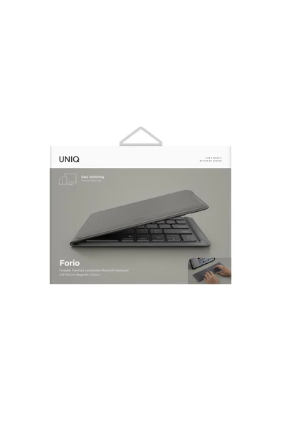 Forio Serisi Katlanabilir Kablosuz Bluetooth Klavye Ergonomik Ingilizce Q Type-C Şarjlı  Lichen Green - 5