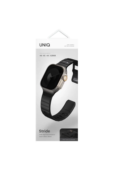 Apple Watch 49mm Ultra 2/1 - 46mm Seri 10-45mm Seri 9/8/7 44mm Seri SE2/SE/6/5/4 Extrem Spor Kayışı  Siyah - 4