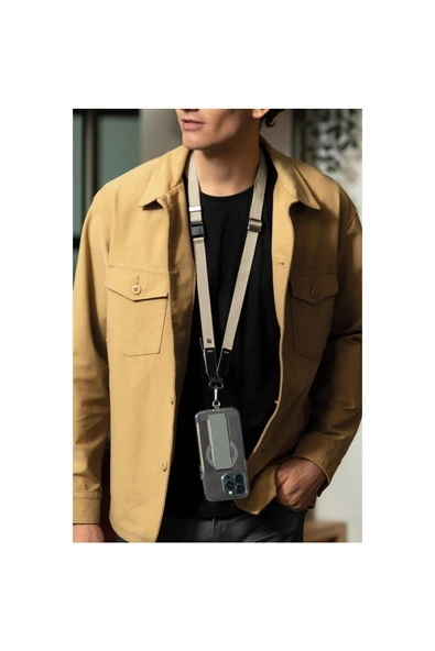Telefon Boyun Askısı Ve Bilekliği Vista Serisi Lanyard & Hand Strap  Midnight Black - 5