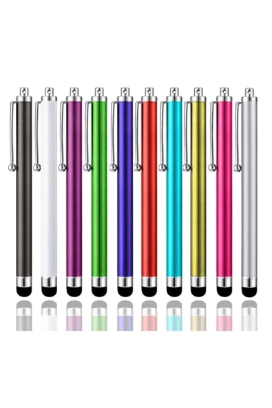 Tablet Kalemi Dokunmatik Telefon Ipad Akıllı Ekran Kalemi Gri  siyah - Resim 2