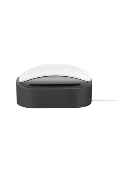 Apple Magic Mouse Pro Uyumlu  Şarj İstasyonu Nova Serisi Minimalist Tasarım  Charcoal