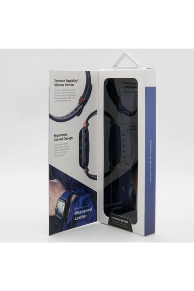 Apple Watch 49mm Ultra 2/1 - 46mm Seri 10 - 45mm Seri 9/8/7 - 44mm Seri SE2/SE/6/5/4 Deri Kordon  Blue - 7