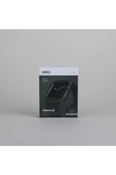 Apple Watch 45mm Kasa Koruyucu Metalik Görünüm Valencia Serisi Camlı Kasa  Green - 7