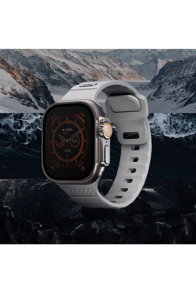 Apple Watch 49mm Ultra 2/1 - 46mm Seri 10-45mm Seri 9/8/7 44mm Seri SE2/SE/6/5/4 Extrem Spor Kayışı  Gri - 4