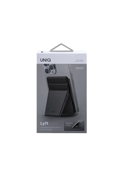 Telefon Modelleri Ile Uyumlu Kartlık Lyft Serisi Manyetik Stand Olma Özelliği  Black - 6