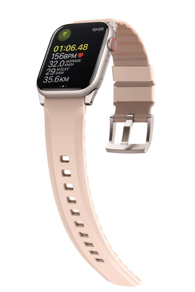 Apple Watch Linus Serisi Kordon 1/2/3/4/5/6/se/7/8/9 38mm/40mm/41mm Uyumlu Kayış  Pink