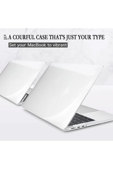 Macbook Pro 14 Inç M3 / M3 Pro / M3 Max A2992 A2918 Uyumlu Tam Koruyucu Kristal Şeffaf Kapak  şeffaf