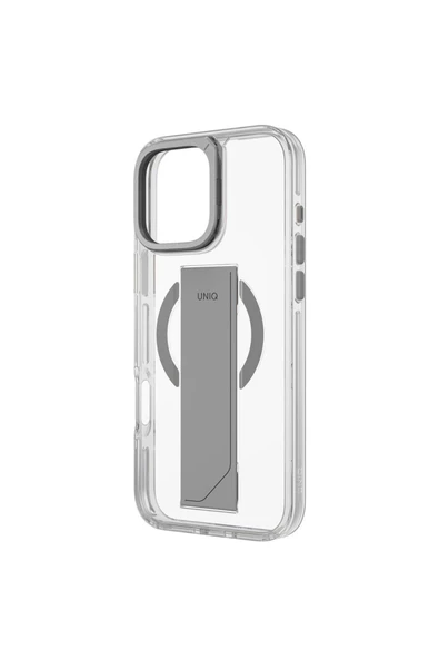 Iphone 16 Pro Kılıf Heldro Max Serisi Magsafe Özellikli (MAGCLİCK™) Tutma Bandı (FLEXGRİP™)  Grey - 3