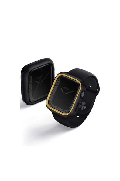 Apple Watch 49mm Kasa Koruyucu Moduo Serisi Değiştirilebilir 2'li Çerçeve  Black - 3