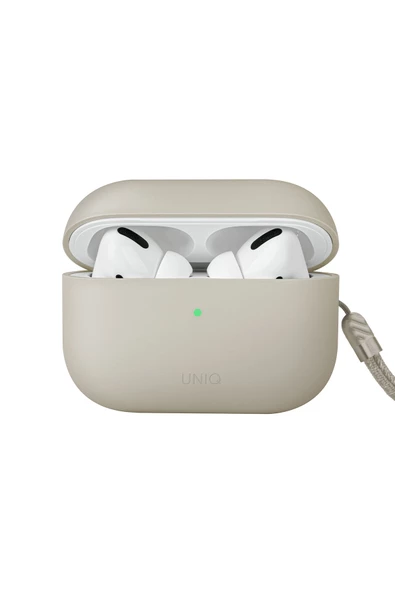 Airpods Pro 2 (2.NESİL) Kılıf Lino Serisi Silikon Kablosuz Şarj Destekli Koruyucu  Ivory