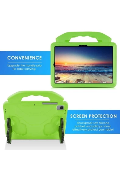 Apple Ipad 10. Nesil 10.9" 2022 Uyumlu Kılıf Tutmalı Standlı Çocuk Silikon Case A2696 A2757 A2777  Yeşil - 5