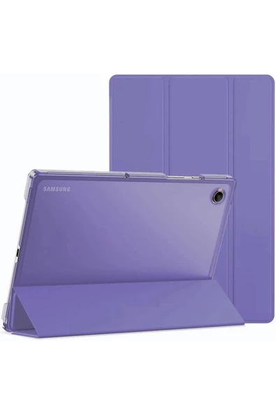 Samsung Galaxy Tab A8 Sm-x200 10.5 Inç Tablet Uyumlu Flip Smart Standlı Akıllı Kılıf Smart Cover  Lila