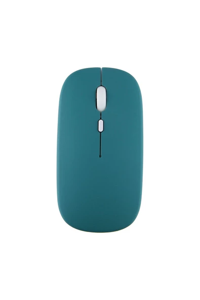Macbook/Huawei/Samsung/Lenovo Uyumlu Şarj Edilebilir Sessiz Mouse Wifi Kablosuz Mouse Fare  Koyu Yeşil - 2