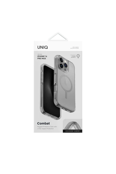İphone 16 Pro Max Kılıf Combat Serisi Üç Katmanlı Magsafe Özellikli (MagClick™) Koruyucu Kılıf  Stone - 5