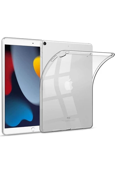 Apple Ipad 8. Ve 9. Nesil 10.2 Inç 2021 / 2022 Uyumlu Şeffaf Nitro Anti Shock Silikon Tablet Kılıfı  şeffaf