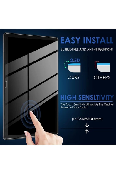 Samsung Galaxy Tab A8 10.5 2021 Sm-x200 X207 Ekran Koruyucu Kırılmaz Cam - 4