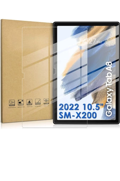 Samsung Galaxy Tab A8 10.5 2021 Sm-x200 X207 Ekran Koruyucu Kırılmaz Cam