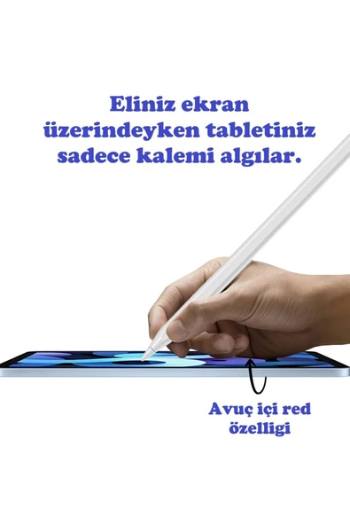 Ipad 2.nesil Ipad Pro 11/12.9/ıpad 8.9.10.nesil/ıpad Air 4/5 Uyumlu Avuç Içi Red Dokunmatik Kalem - 2