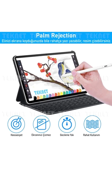 Apple Ipad Pen Palm Rejection Teknolojisi Dokunmatik Kalem Active Stylus Özel Yazı / Çizim Kalemi - 3