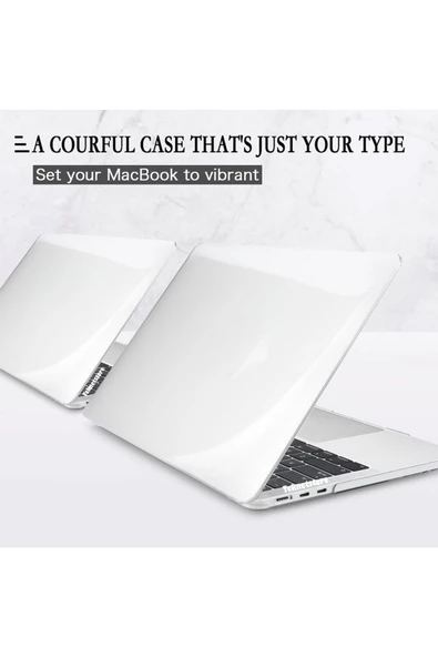 Macbook Air 13 A1932 2018 A2179 2020 Uyumlu Kristal Kapak Koruma Kılıf Tam Uyumlu  ŞEFFAF - 3