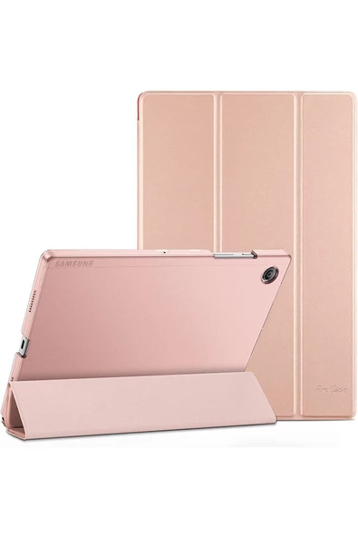 Samsung Galaxy Tab A8 Sm-x200 10.5 Inç Tablet Uyumlu Flip Smart Standlı Akıllı Kılıf Smart Cover  ROSE GOLD