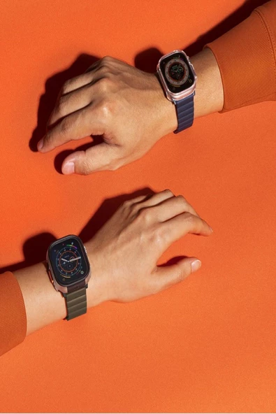 Apple Watch Ultra 49mm Kılıf Kasa Koruyucu Anodize Alüminyum Yüzey Black - 4