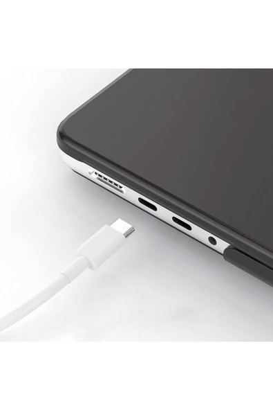 Macbook Pro 13 M1-m2 Çip A2251-a2289-a2338-a2159 Uyumlu Standlı Şeffaf İz Bırakmayan Koruyucu Kapak  Siyah - 7
