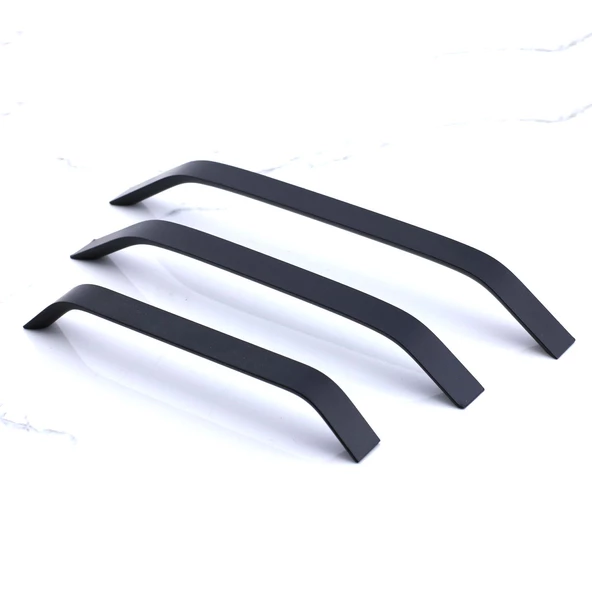 Şahin Siyah Metal Kulp 224 mm - 22.4 cm Mobilya Çekmece Mutfak Dolabı Dolap Kulpları Kulbu Kulpu - 6