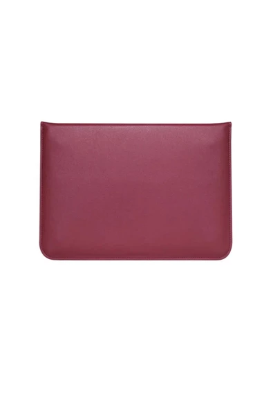 Apple Macbook Air M2 15 Inç 2023 M2 Çip A2941 Uyumlu Deri Mıknatıslı Çanta Stantlı Şık Tasarım  Mürdüm - 5