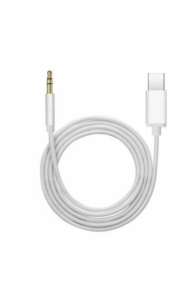 Type C Aux 3.5mm 1m Jack Dönüştürücü Aparat Samsung Xiaomi Huawei Oppo Uyumlu Ses Otg Kablo