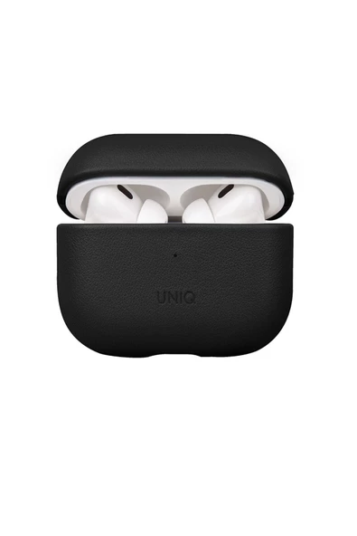 Airpods Pro 2 (2.NESİL) Kılıf Terra Serisi Hakiki Deri Kablosuz Şarj Destekli Koruma  Black